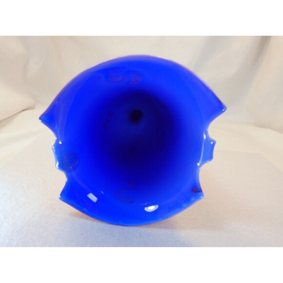 Handblown Studio Glass Art Vase, Multicolored, Signed, 2002 Gallery Purchased - Picture 5 of 9